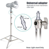 Set of 3 Heavy Duty 260cm Stainless Steel Light Stands for Photography and Videography