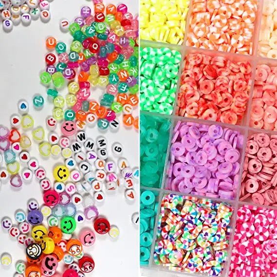 13200PCS Colorful Polymer Clay Beads Set with Alphabet Letters for DIY Jewelry Making and Craft Projects