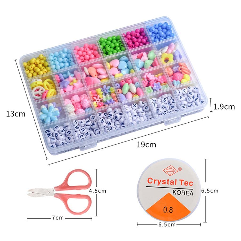 950-Piece Colorful Acrylic Beads Kit with Alphabet Beads for Creative Jewelry Making