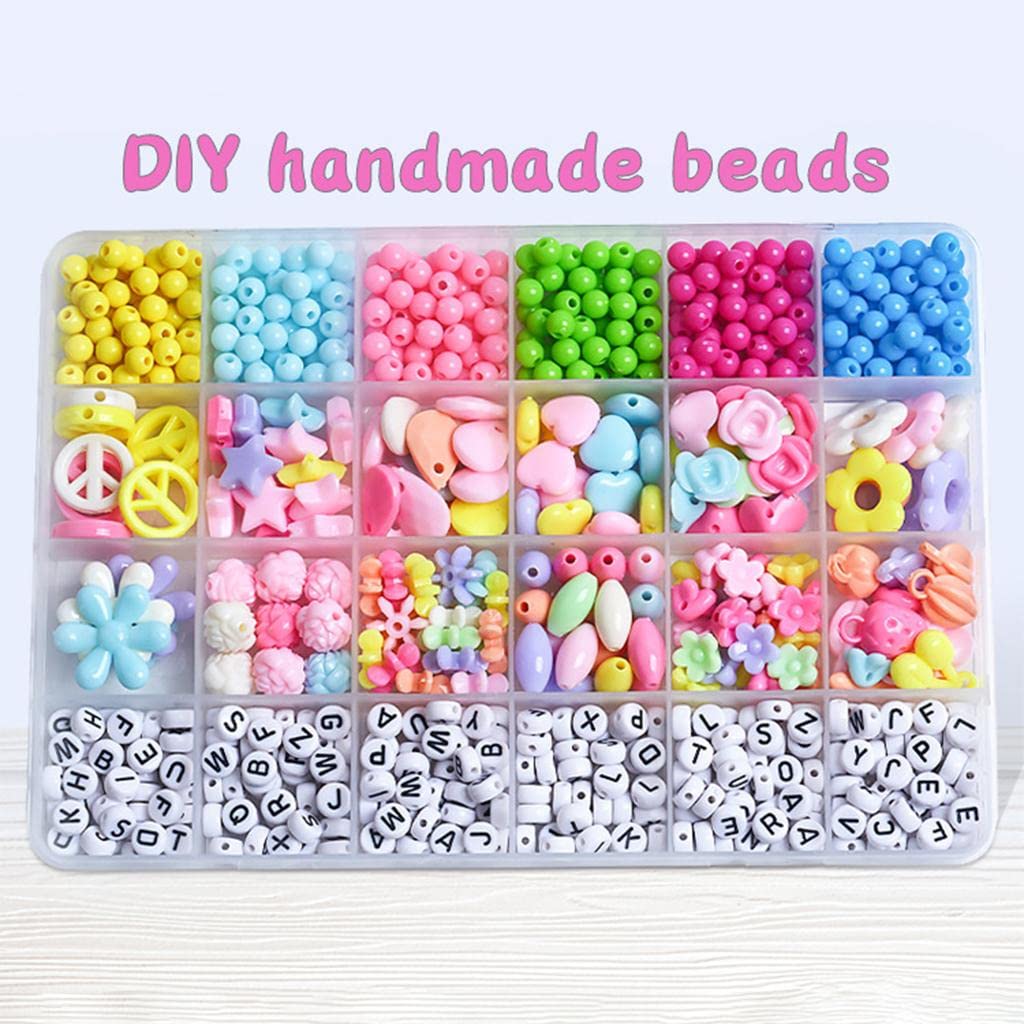 950-Piece Colorful Acrylic Beads Kit with Alphabet Beads for Creative Jewelry Making