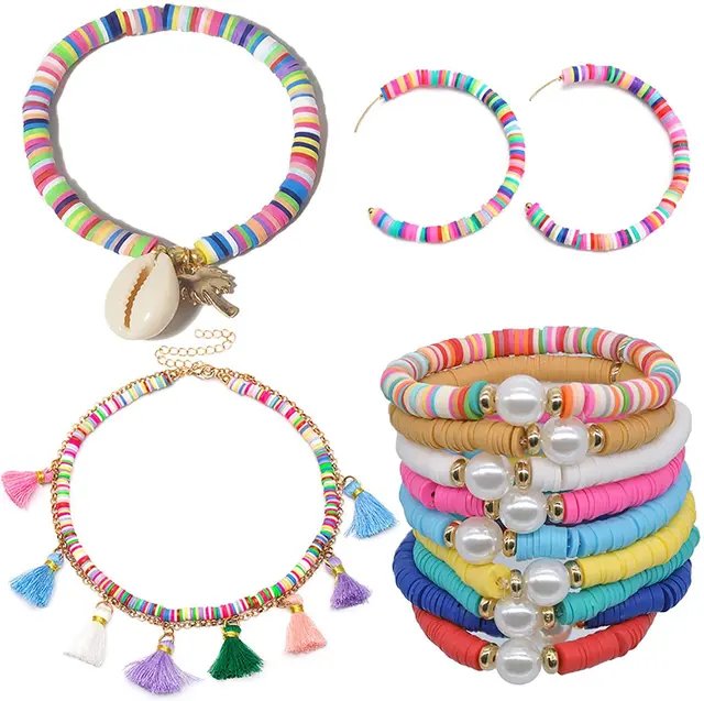 20-Color 4000-Piece Premium Clay Bead Jewelry Making Kit with Accessories and Elastic Strings