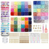 72-Color Clay Beads Jewelry Making Kit - 10,800pcs Bracelet and Accessory Set