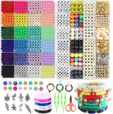 24-Color Polymer Clay Beads Jewelry Making Kit – 7200pcs Round Disc Spacer Beads for Creative Crafting