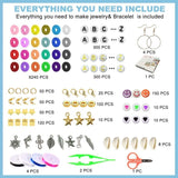 24-Color Polymer Clay Beads Jewelry Making Kit – 7200pcs Round Disc Spacer Beads for Creative Crafting