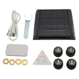 HRIDZ 1050 Solar-Powered Wireless Tire Pressure Monitoring System with 4 Sensors