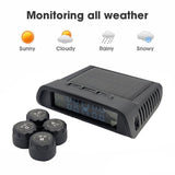 HRIDZ 1050 Solar-Powered Wireless Tire Pressure Monitoring System with 4 Sensors