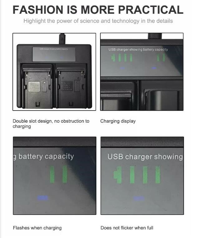 HRIDZ EN-EL23 Battery & Charger Set For Nikon Coolpix B700 S810c P600 P610S