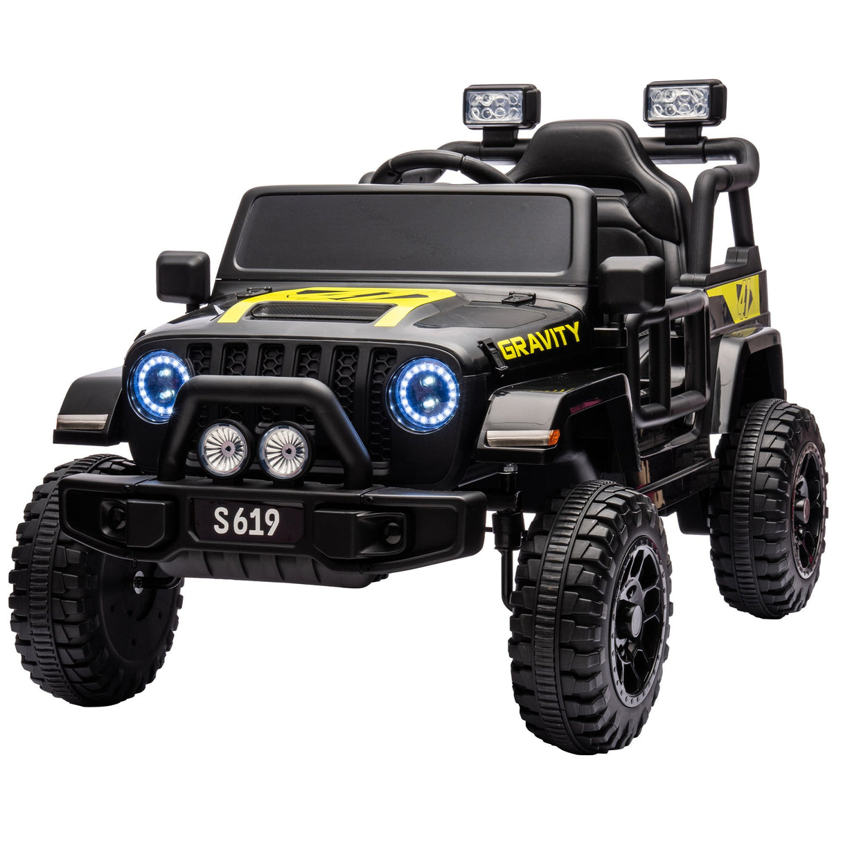 12V Kids Electric Ride On Jeep – Black