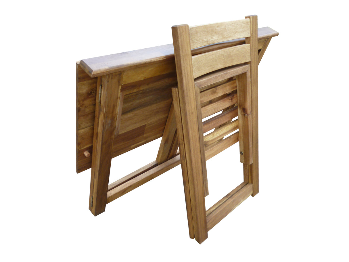 Hardwood Foldable Teen Desk Set (Acacia)