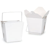 600pcs 455ML/16oz White Noodle Box With Metal Handle