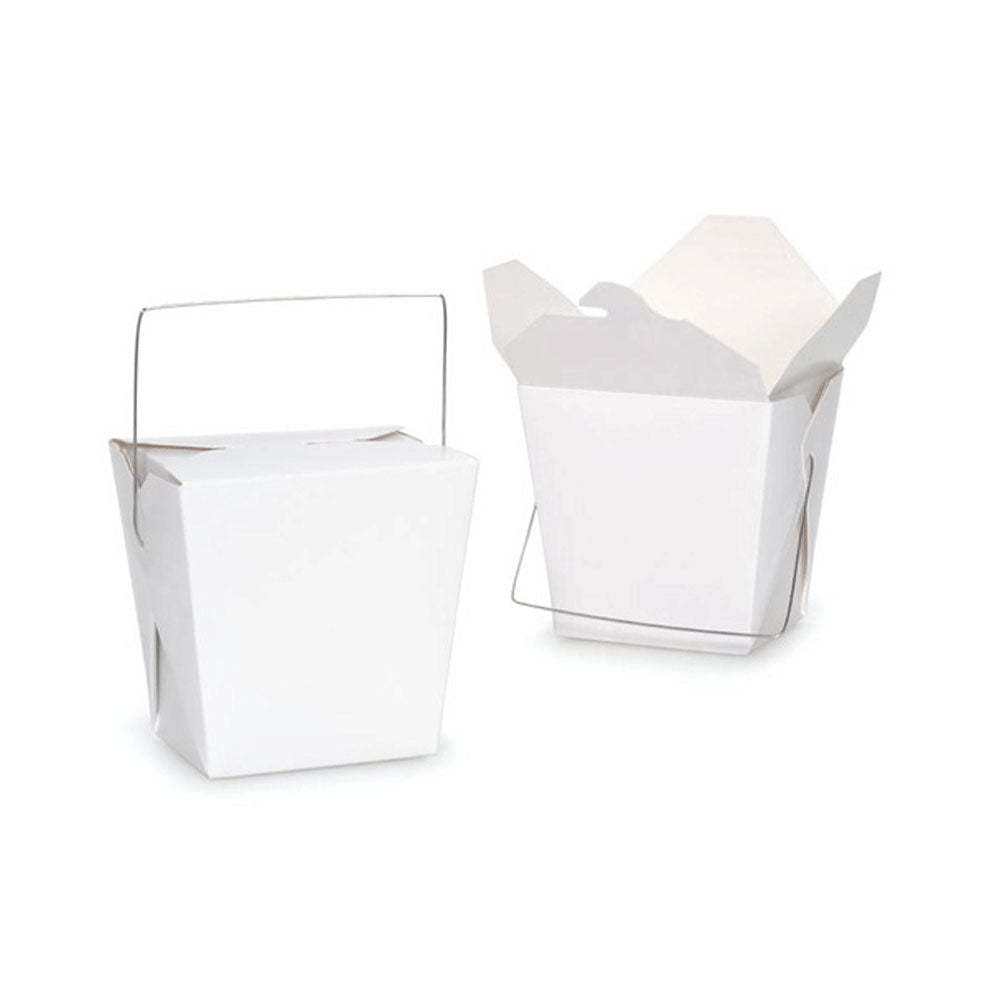 Bulk Packs 100  x 780ML/26oz White Noodle Box With Metal Handle