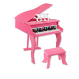 Kids Wooden Pretend Musical Toy Baby Children Grand Toy Mini 30 Keys Piano Pink