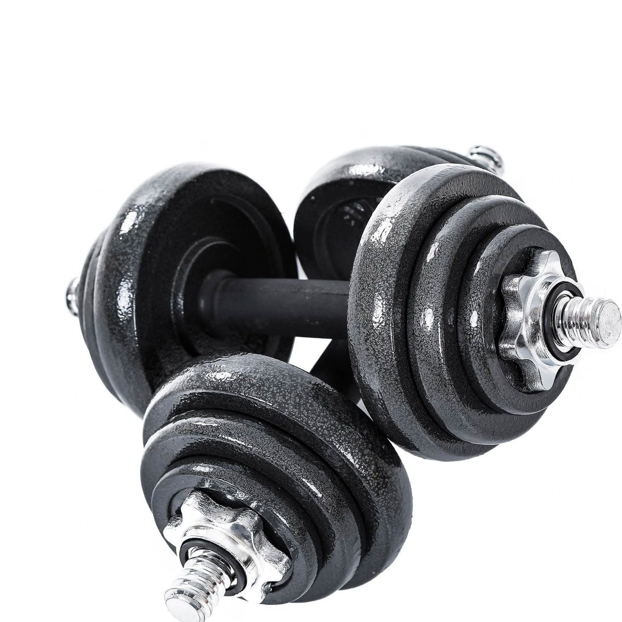 20KG Cast Iron Dumbbell Set Weight Dumbbells Home Gym Training Fitness BarBell Case