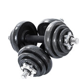 20KG Cast Iron Dumbbell Set Weight Dumbbells Home Gym Training Fitness BarBell Case - Top-Down View