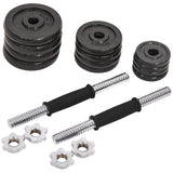 20KG Cast Iron Dumbbell Set Weight Dumbbells Home Gym Training Fitness BarBell Case - Rear View