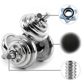 20KG Chrome Dumbbell Set Weight Dumbbells Home Gym Training Fitness BarBell Case - Extra Image