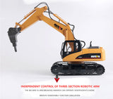 HUINA 1/14 16CH RC Broken Drill Drilling Excavator Construction Vehicle Toy Gift