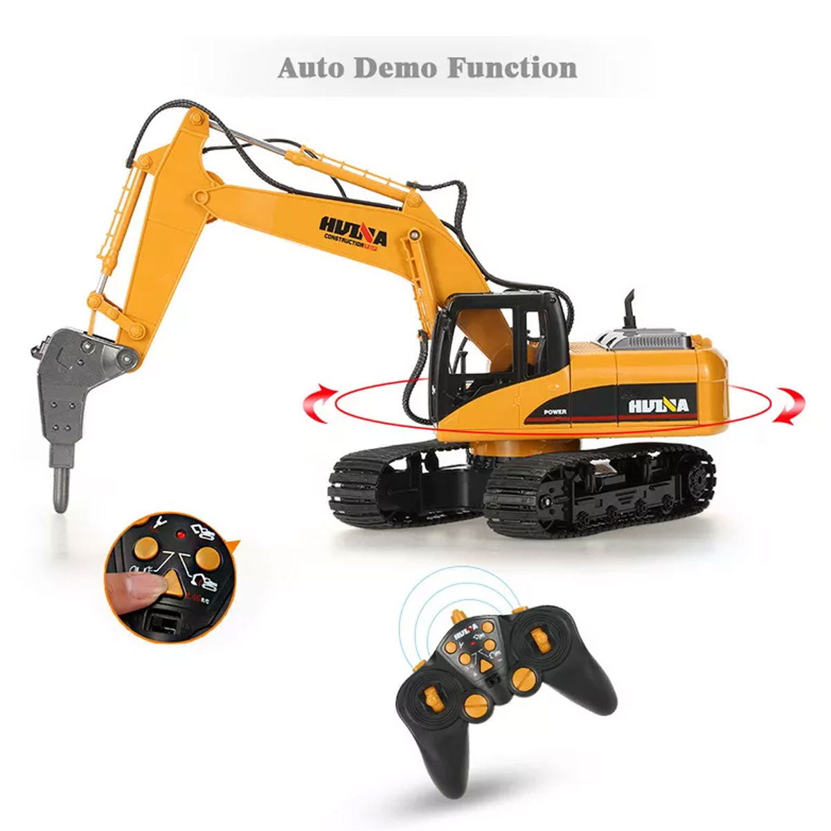 HUINA 1/14 16CH RC Broken Drill Drilling Excavator Construction Vehicle Toy Gift