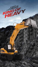 HUINA 1/14 15CH RC Alloy Excavator Construction Engineering Vehicle Digger Toy Gift