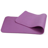 10mm Extra Thick NBR Yoga Mat Gym Pilates Fitness Exercise - purple - Front View