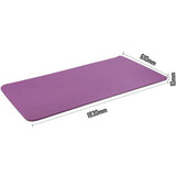 10mm Extra Thick NBR Yoga Mat Gym Pilates Fitness Exercise - purple - Top-Down View