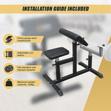 Preacher Curl Bench Weights Commercial Bicep Arms - Low Angle