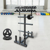 Olympic Weight Tree Bar Rack Holder Storage - Front View