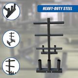 Olympic Weight Tree Bar Rack Holder Storage - Low Angle