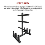 Olympic Weight Tree Bar Rack Holder Storage - Extra Image