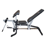 FID Flat Incline Decline Bench Press w/ Leg Extension - Rear View