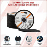 125mm 5" Cutting Disc Wheel for Angle Grinder x100