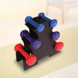 6-Piece Dumbbell Set with Rack