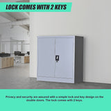 Two-Door Shelf Office Gym Filing Storage Locker Cabinet Safe