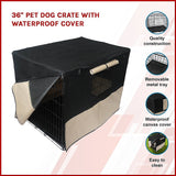 36" Pet Dog Crate with Waterproof Cover