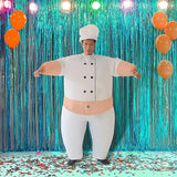 CHEF Fancy Dress Inflatable Suit -Fan Operated Costume - Front View