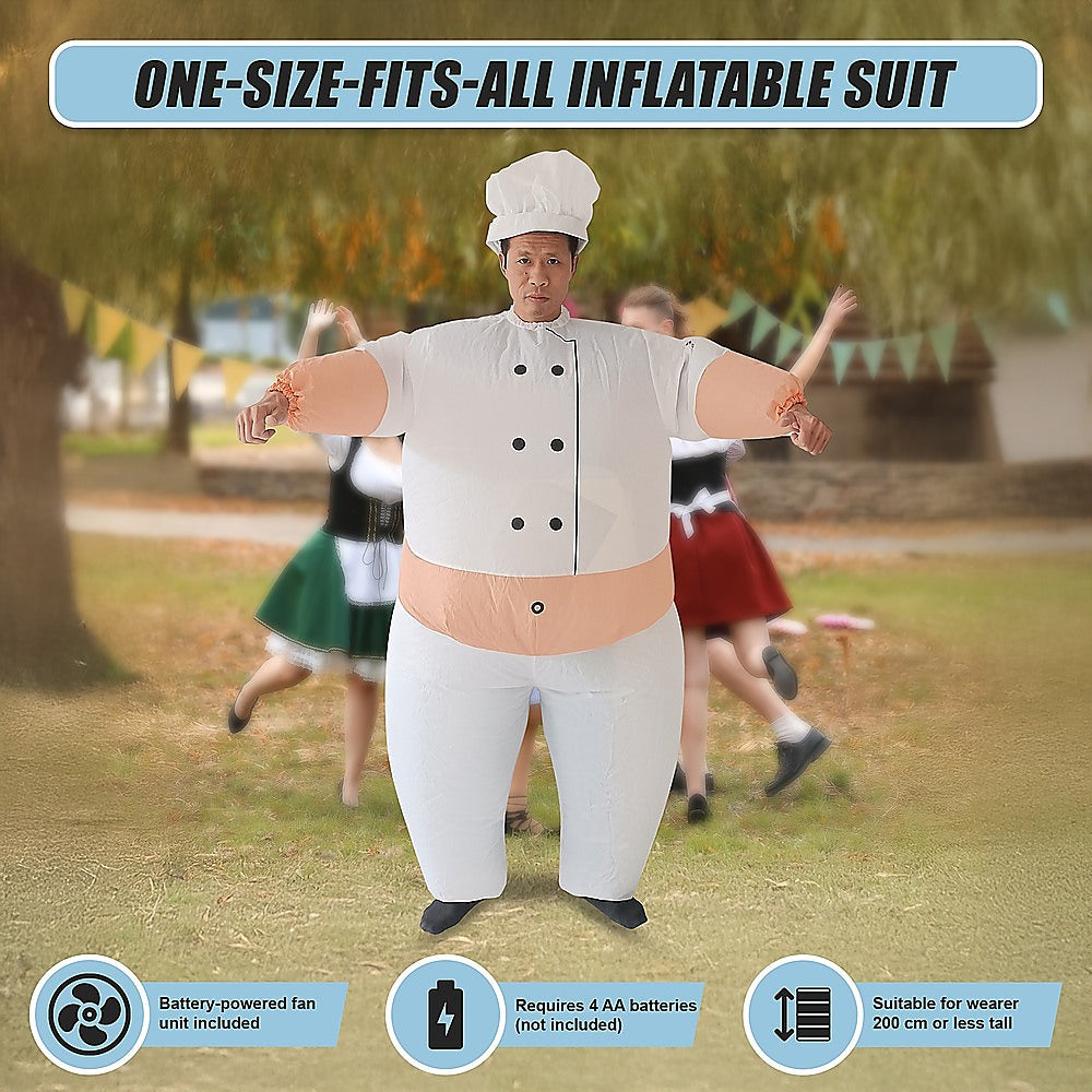 CHEF Fancy Dress Inflatable Suit -Fan Operated Costume