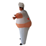 CHEF Fancy Dress Inflatable Suit -Fan Operated Costume - Top-Down View