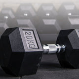 20KG Commercial Rubber Hex Dumbbell Gym Weight