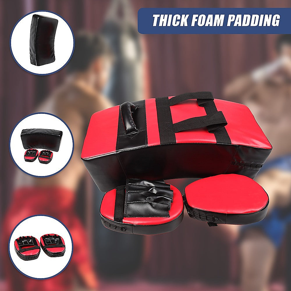 Kicking Boxing Sparring Shield & Punching Pad Mitts Combo