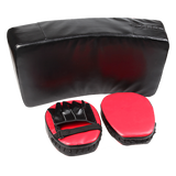 Kicking Boxing Sparring Shield & Punching Pad Mitts Combo - Top-Down View