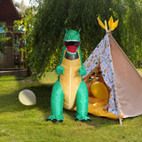 Dinosaur T-Rex Fancy Dress Fan Inflatable Costume Tyrannosaurus Suit - 45-Degree Angle