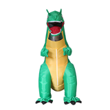 Dinosaur T-Rex Fancy Dress Fan Inflatable Costume Tyrannosaurus Suit - Rear View