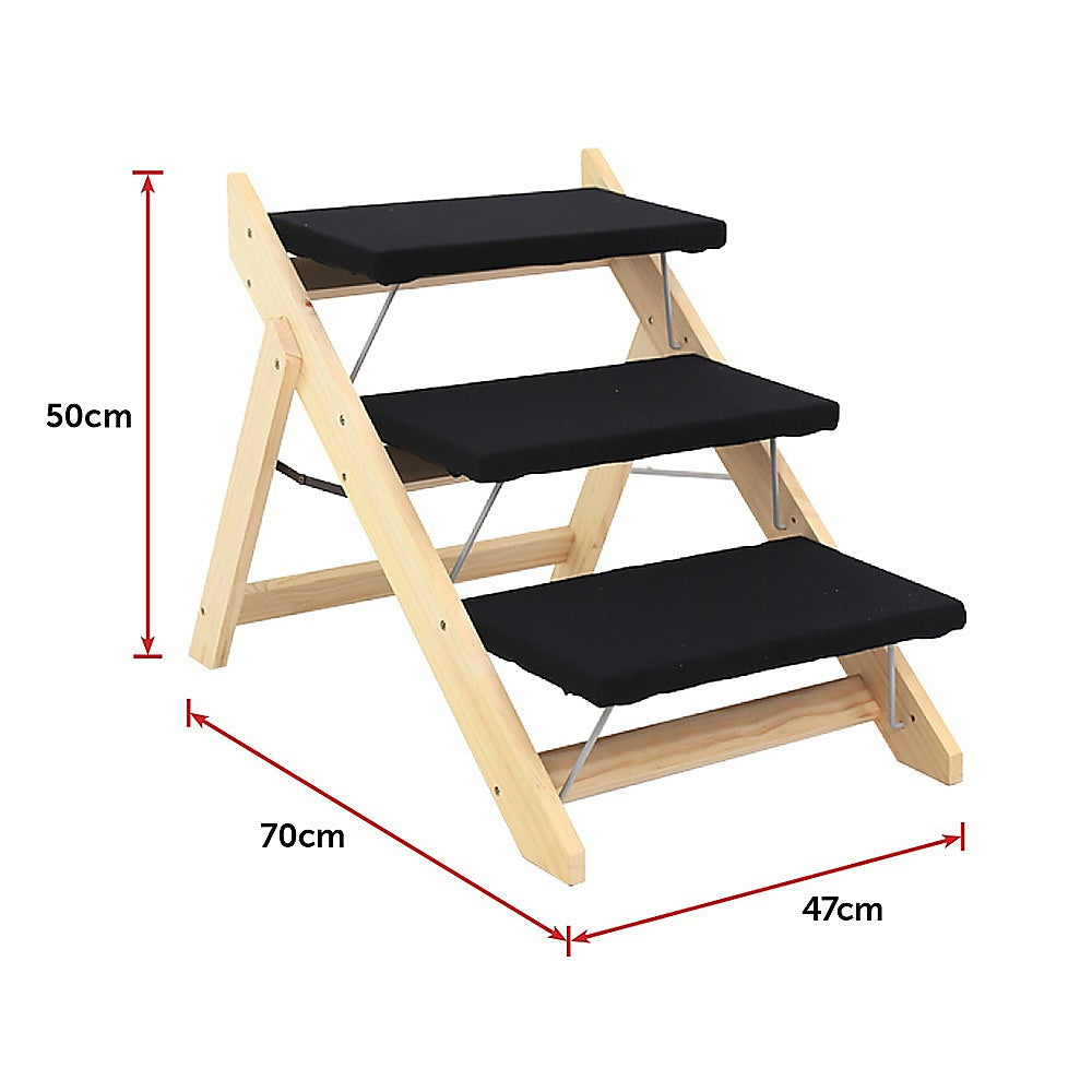 3 Steps Portable Dog Cat Pet Stairs