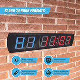 6 Digit Digital Timer Interval Fitness Clock - Close-Up Angle