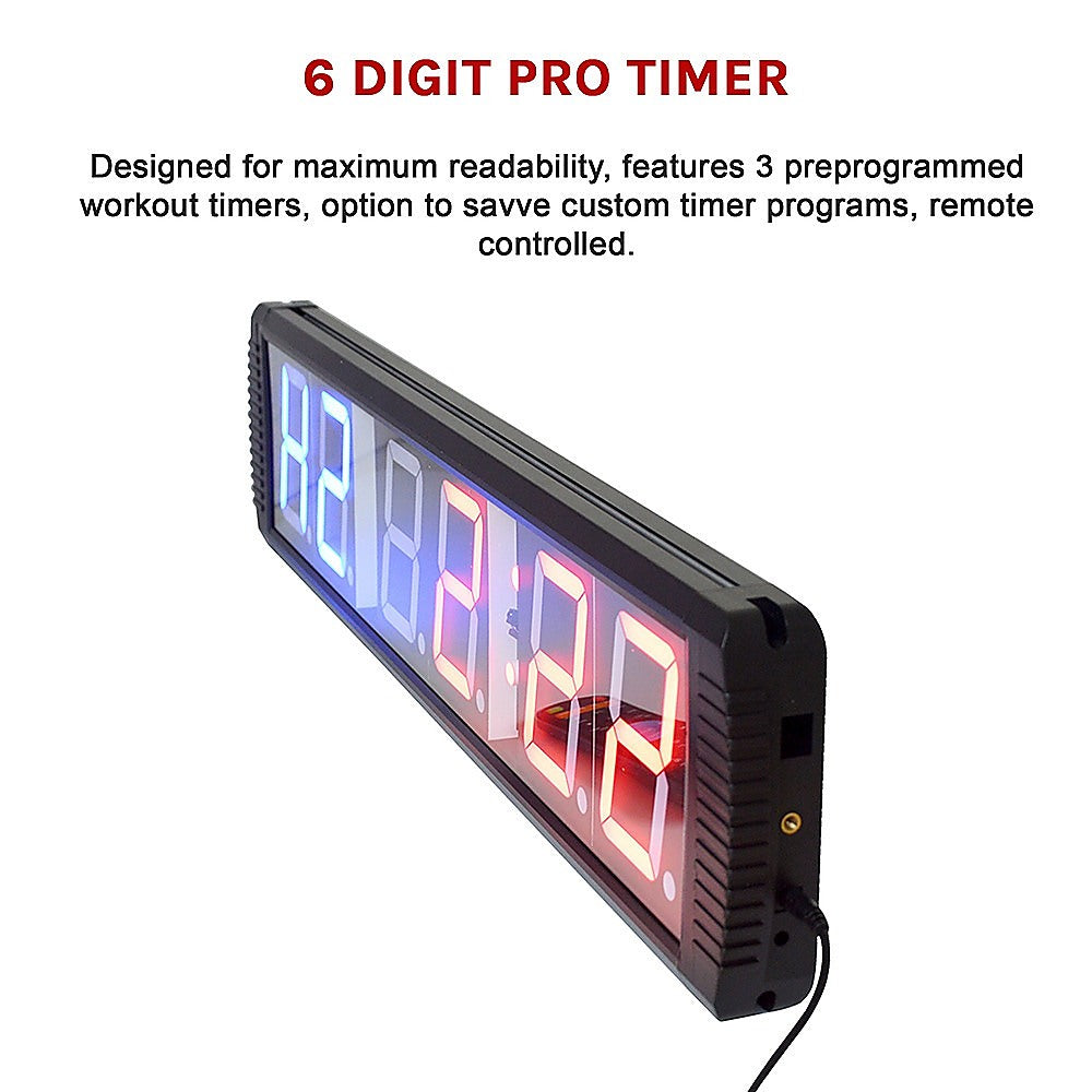 6 Digit Digital Timer Interval Fitness Clock