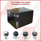 3 IN 1 Foam Plyo Games Plyometric Jump Box - Side View