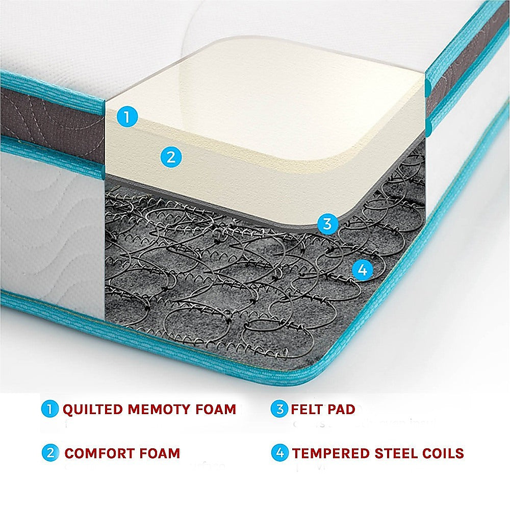 Palermo King 20cm Memory Foam and Innerspring Hybrid Mattress