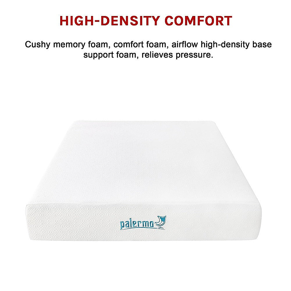 Palermo Double 25cm Gel Memory Foam Mattress - Dual-Layered - CertiPUR-US Certified