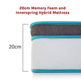 Palermo Single 20cm Memory Foam and Innerspring Hybrid Mattress