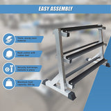 3 Tier Dumbbell Rack for Dumbbell Weights Storage - Close-Up Angle